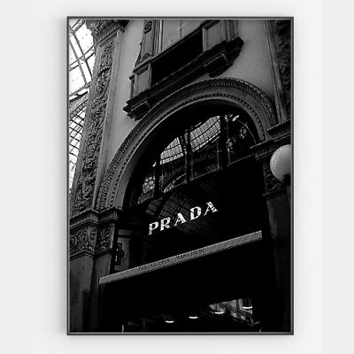 prada poster black and white|Prada Black and White Poster .